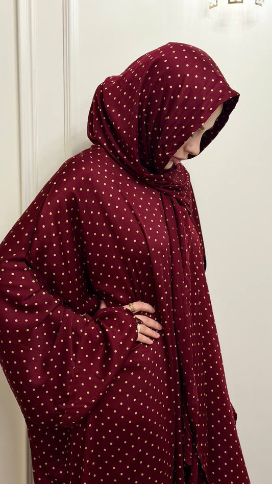 Aviator Caperusa Jurk van Basic Zijde – Modest Fashion met Verborgen Rits