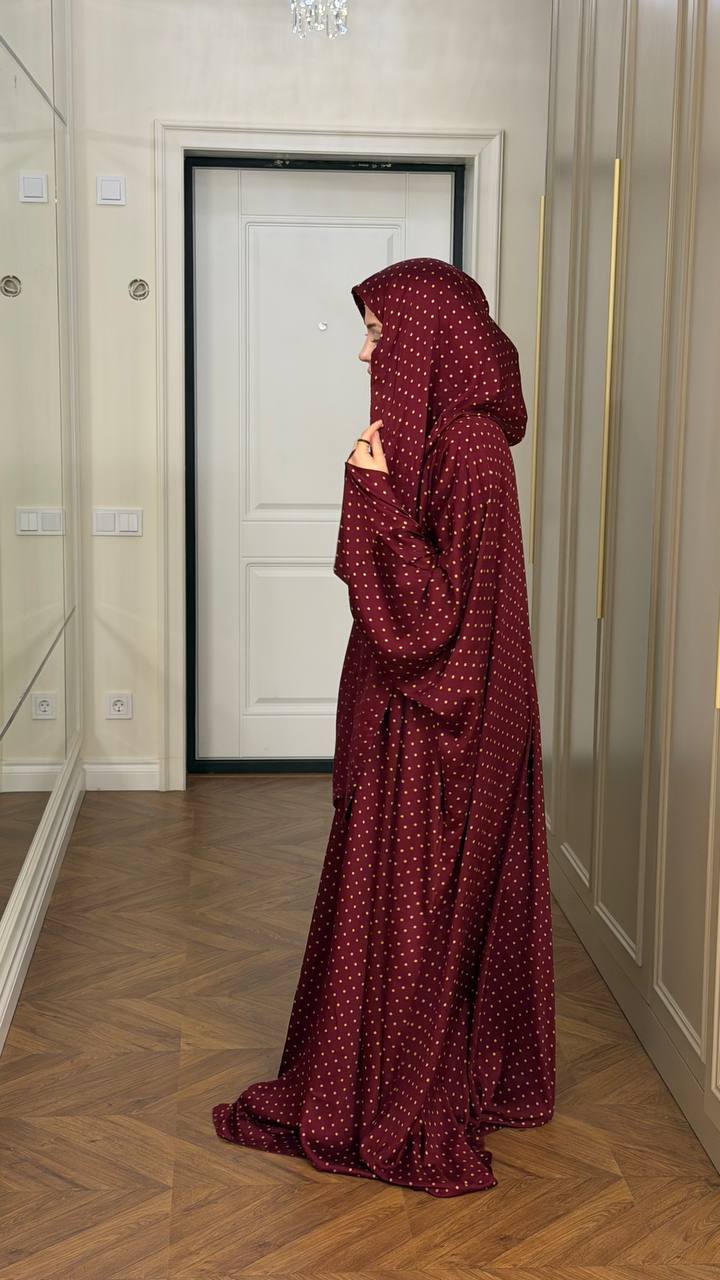 Aviator Caperusa Jurk van Basic Zijde – Modest Fashion met Verborgen Rits