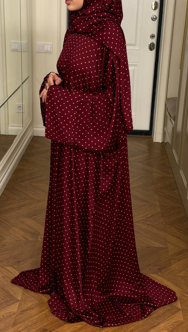 Aviator Caperusa Jurk van Basic Zijde – Modest Fashion met Verborgen Rits