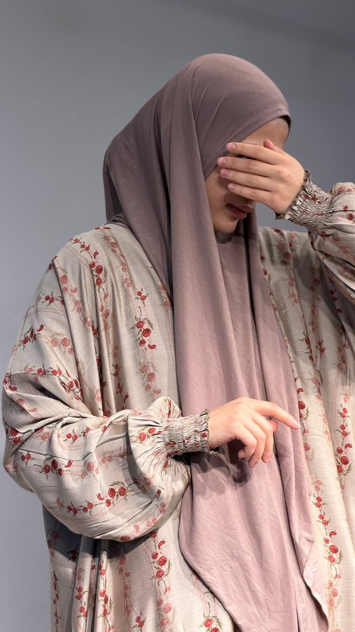 Gebedsjurk met Inbegrepen Sjaal – Tensil Cupra op Katoen (85 cm Breed)