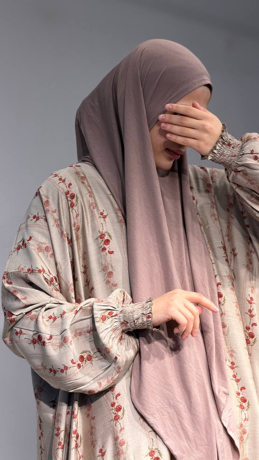 Gebedsjurk met Inbegrepen Sjaal – Tensil Cupra op Katoen (85 cm Breed)