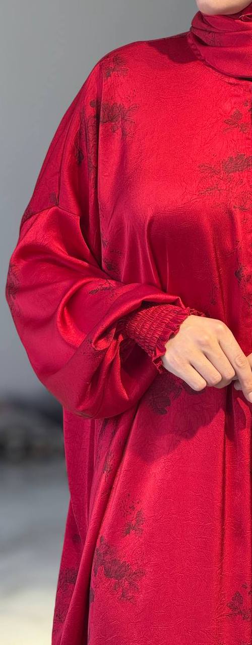 Abaya in Japanse zijde – Tijdloze schoonheid met losse sjaal