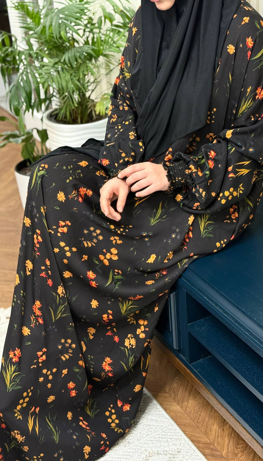 Premium Gebloemde Maxi Jurk – Zijdezachte Elegantie