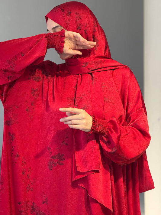 Abaya in Japanse zijde – Tijdloze schoonheid met losse sjaal