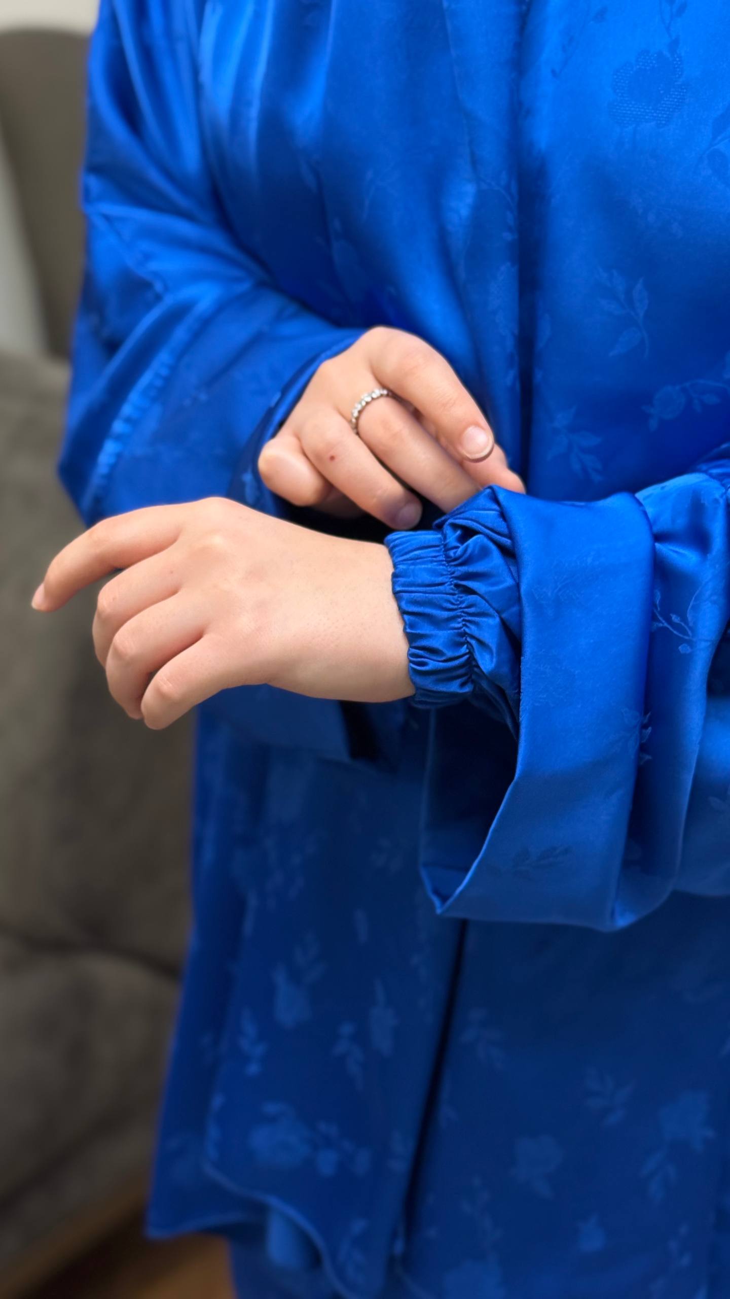 Zwevende Zijdejurk met Verborgen Rits💙